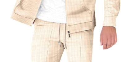 DONYKARRY Men’s Tracksuits 2 Pieces Baseball Collar Sports Shir Sweatsuit Sets Lightweight Workout Top & Bottom Sets Sports Jogging Suit Set Trendy Jacket Suit Business Outfits