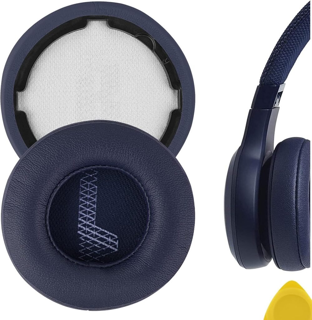 Geekria QuickFit Protein Leather Replacement Ear Pads for JBL LIVE 400BT Headphones Earpads, Headset Ear Cushion Repair Parts (Blue) Geekria QuickFit Protein Leather Replacement Ear Pads for JBL LIVE 400BT Headphones Earpads, Headset Ear Cushion Repair Parts (Blue)