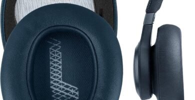 Geekria QuickFit Protein Leather Replacement Ear Pads for JBL Live 650 BTNC, Lifestyle E65BTNC, Duet NC, Live 660 NC Headphones Ear Cushions, Headset Earpads, Ear Cups Repair Parts (Blue) Geekria QuickFit Protein Leather Replacement Ear Pads for JBL Live 650 BTNC, Lifestyle E65BTNC, Duet NC, Live 660 NC Headphones Ear Cushions, Headset Earpads, Ear Cups Repair Parts (Blue)