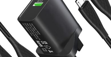 18W UK Charger Plug with Micro USB Cable and Type C Cable for Kindle Fire HD 7 8 10/8 Plus(2015 2016 2017 2018 2019 2020 2022),HD 10 Kids Edition Tablet,Paperwhite,Oasis,Fast Quick Charge 3.0 Adapter