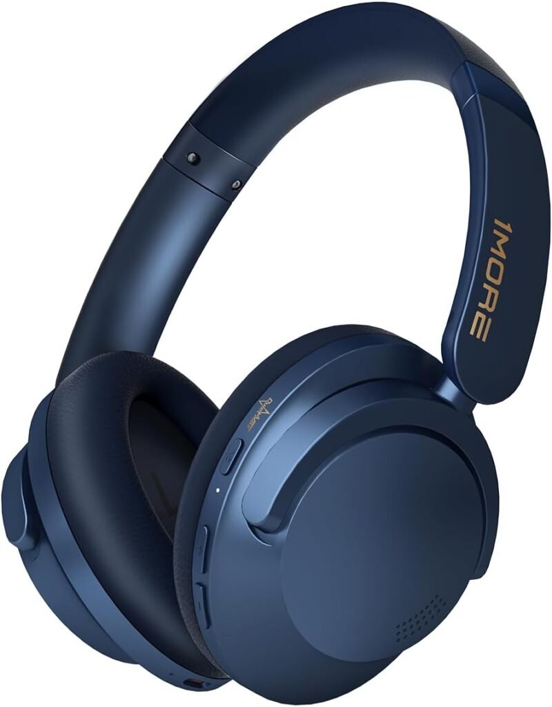 1MORE SonoFlow Pro HQ51 Noise Cancelling Headphones – Over Ear Bluetooth Headphones with LDAC for Hi-Res Wireless Audio,100H Playtime, Bluetooth 5.4, QuietMax ANC, Comfortable Fit, Clear Calls (Navy)