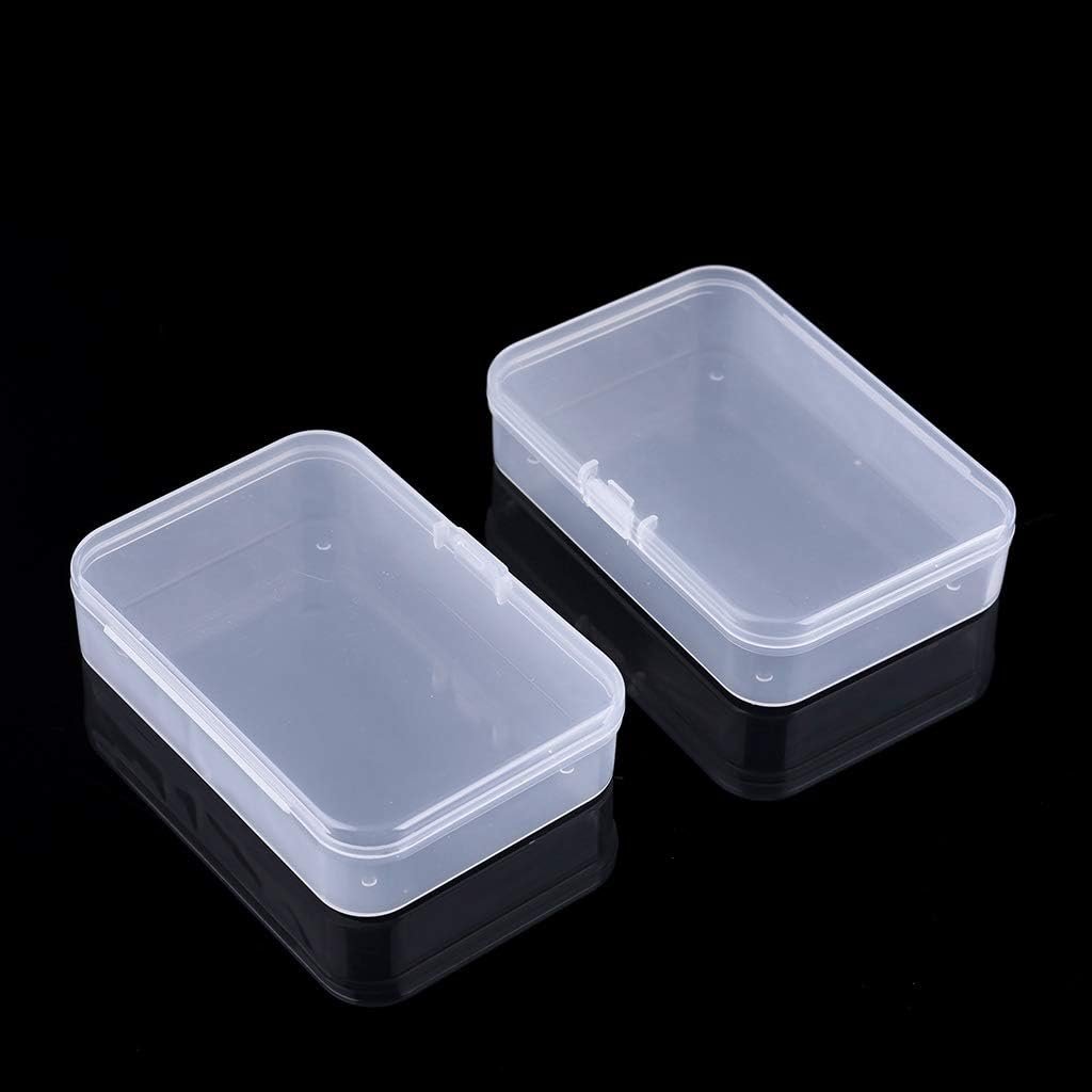 2 Pcs/Set Useful Clear Storage Box For Creative Jewelry Collections Container Gifts For Kids Teens Adults Boys G 2 Pcs/Set Useful Clear Storage Box For Creative Jewelry Collections Container Gifts For Kids Teens Adults Boys G