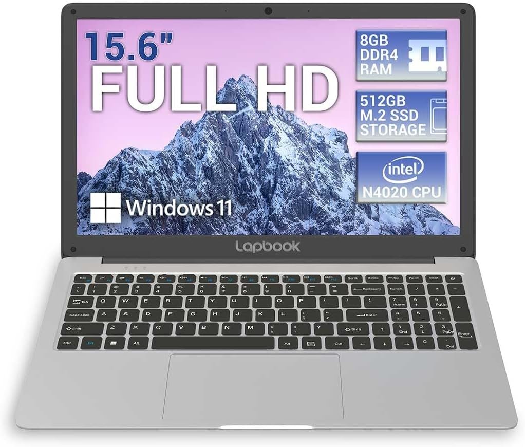 2023 Model 15.6″ Full HD Laptop – 8GB RAM 512GB SSD Windows 11 Home, AC WIFI, RJ45, Integrated Webcam – S15 N2 15 Inch Lightweight Laptop