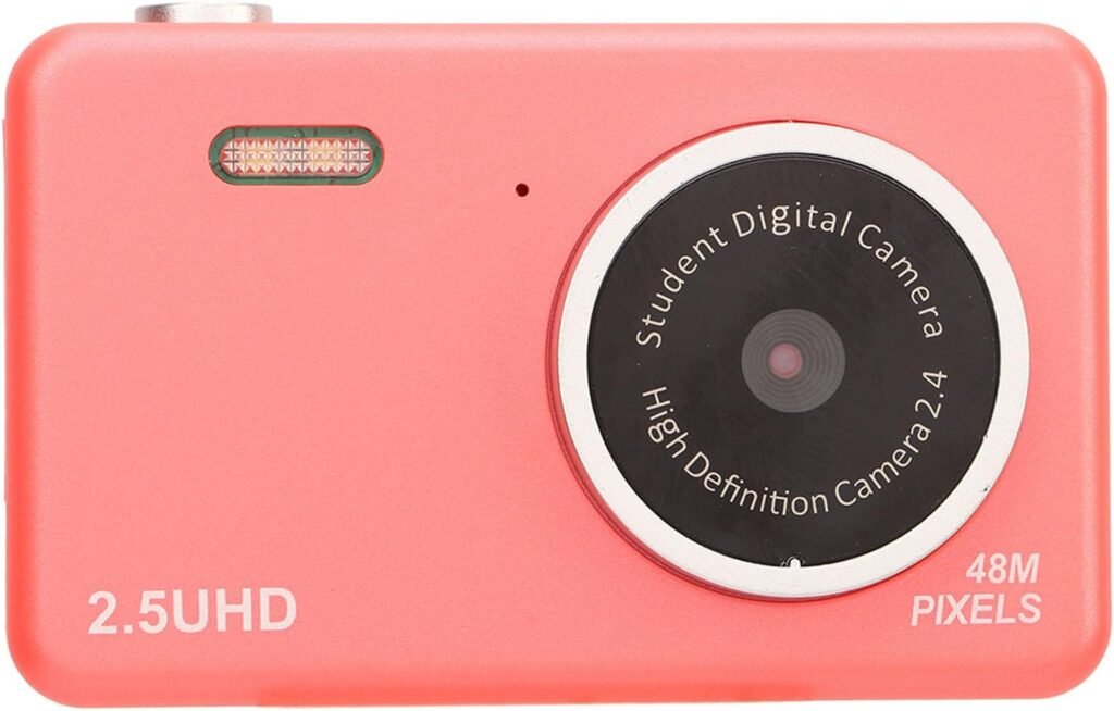 2.5K HD Digital Camera for Photography, 8X Digital Zoom Travel Camera with Dual Lens for Selfie Vlogging, 2.4 Inch IPS Display Anti Shake Cute Video Camera for Students Beginners