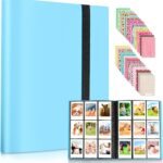 432 Pockets Mini Photo Album for Fujifilm Instax Mini 7s 7+ 8 8+ 9 11 12 25 26 50s 70 90 Film Instant Camera & Name Card (Blue)