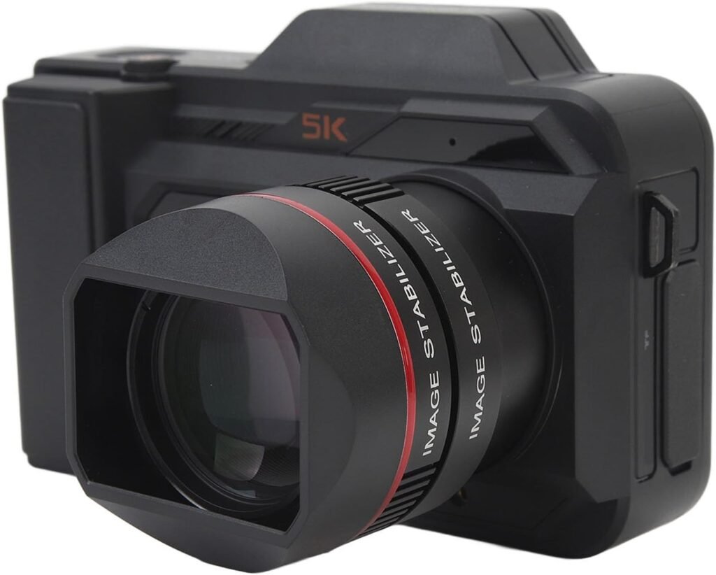 5K Camera, Digital Camera 50MP with 4 Inch Screen, SLR Camera Full Color Night, 50x Digital Zoom, WiFi Connection, with Telephoto Lens and 40x Optical Zoom, 1/4 Interface