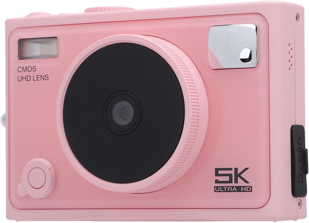 5K Digital Camera, Upgraded Kids Camera with 2.8inch Screen, 18X Zoom, Autofocus, Slow Motion Timelapse, Anti Shake 72MP Compact Point and Shoot Camera for Kid Teens Girl Boy