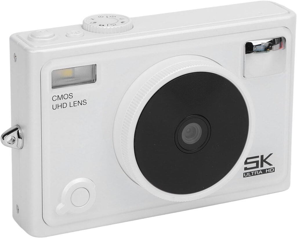 5K Digital Camera for Photography, 72MP Vlogging Camera, Front Rear Dual Camera, 18X Digital Zoom Compact Travel Video Camera (White) 5K Digital Camera for Photography, 72MP Vlogging Camera, Front Rear Dual Camera, 18X Digital Zoom Compact Travel Video Camera (White)