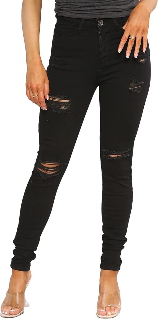 989Zé ENZO EZL417 Womens Jeans Skinny Stretch Ripped Trousers Ladies Denim Slim Fit Pants with Rips Waist Sizes UK 8-20 989Zé ENZO EZL417 Womens Jeans Skinny Stretch Ripped Trousers Ladies Denim Slim Fit Pants with Rips Waist Sizes UK 8-20