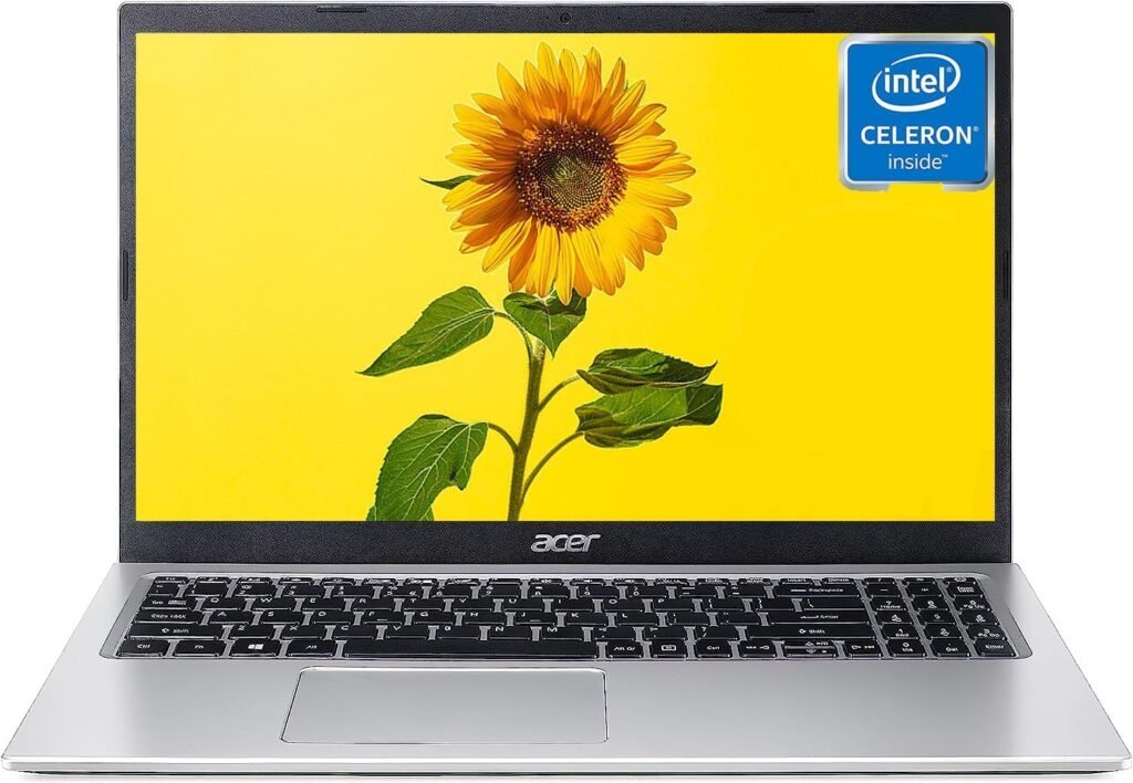 ACER Aspire Slim Laptop for Business Student, 15.6” FHD Display, Intel Celeron N Series Processor, 8GB RAM 256GB SSD, RJ-45, WiFi, Webcam, Type-A&C, Windows 11 Home, 1-Year Office 365 + Mel Mousepad