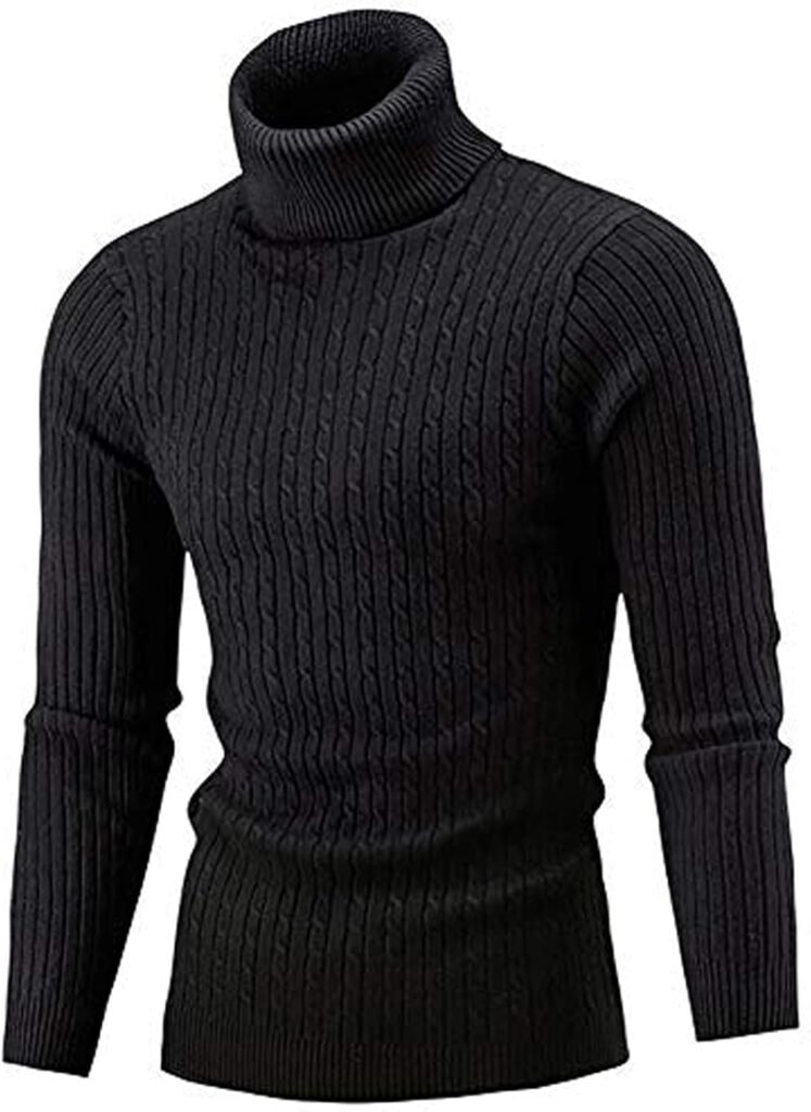 AIDEAONE Mens Turtleneck Sweater Casual Ribbed Slim Fit Knitted Jumper High Roll Neck Basic Turtleneck Pullover AIDEAONE Mens Turtleneck Sweater Casual Ribbed Slim Fit Knitted Jumper High Roll Neck Basic Turtleneck Pullover