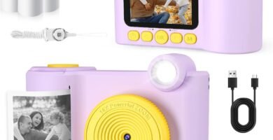 AKTETCN Kids Camera Instant Print Toys, 1080P HD Digital Toddler Camera Toys with 32G SD Card, 3 Rolls Paper & 6 Color Pens, Birthday presents for Girls & Boys 4 5 6 7 8 9 10 11 12 Years Old (Purple)