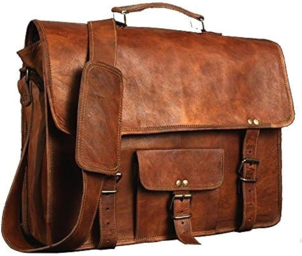ALASKA EXPORTS Laptop Messenger Bag Office Shoulder Satchel Computer Bags | Laptops Handbag | Leather Briefcase | Business Satchel