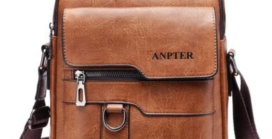 ANPTER Shoulder Bag for Men Messenger Bag PU Leather Crossbody Handbag Satchel Sling Bags Side Bag for School Travel Work Hiking Daily Use (Men Shoulder Bag for Brown2) ANPTER Shoulder Bag for Men Messenger Bag PU Leather Crossbody Handbag Satchel Sling Bags Side Bag for School Travel Work Hiking Daily Use (Men Shoulder Bag for Brown2)