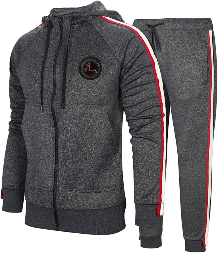 AOTORR Mens Tracksuit Set Hoodie Top Jogging Bottoms Casual Full Zip Joggers Sports Sweatsuit with Pockets AOTORR Mens Tracksuit Set Hoodie Top Jogging Bottoms Casual Full Zip Joggers Sports Sweatsuit with Pockets