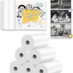 ARNSSIEN Printer Paper,6 Rolls for Kids Instant Print Camera,HD Printing Thermal Print Paper Set Portable Refill Print Paper