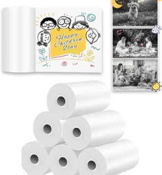 ARNSSIEN Printer Paper,6 Rolls for Kids Instant Print Camera,HD Printing Thermal Print Paper Set Portable Refill Print Paper