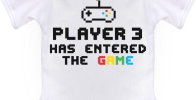 ART HUSTLE Player 3 Has Entered The Game Short Sleeve Bodysuit/Baby Grow For Baby Boy Or Girl