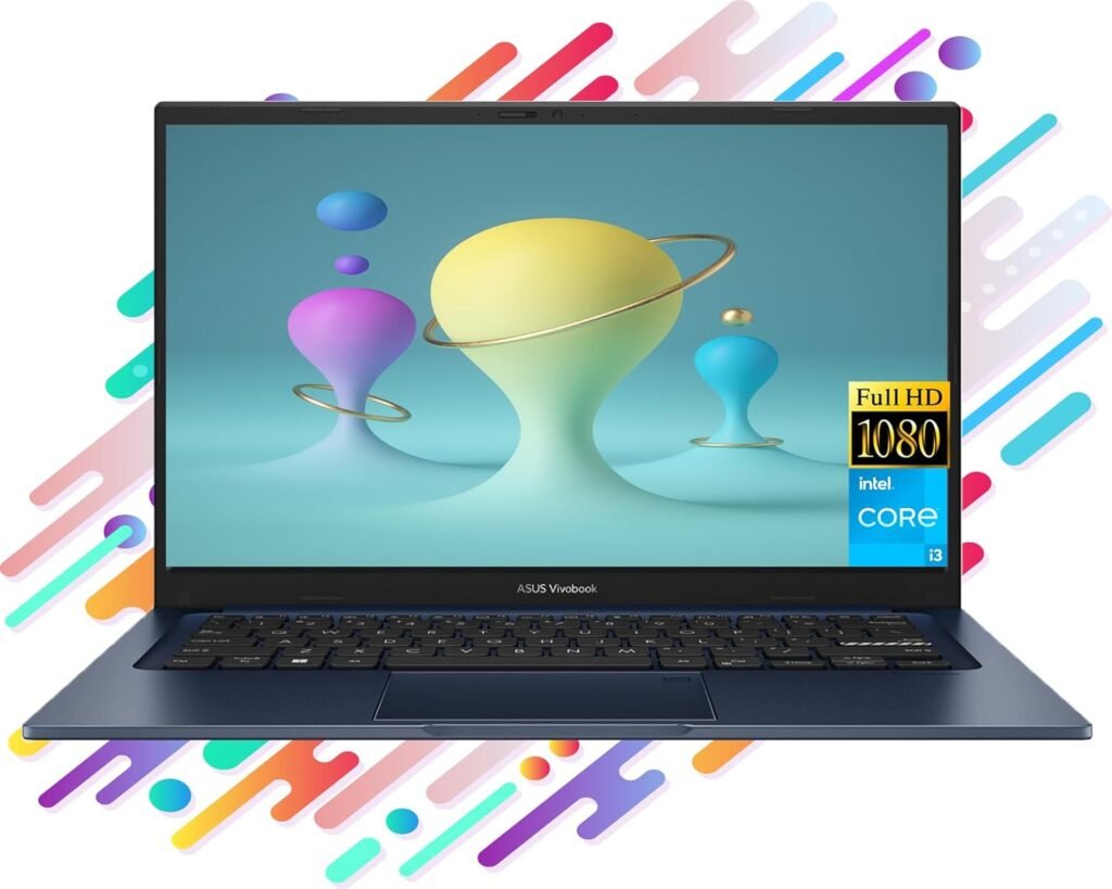 ASUS Laptop Computer, 14’’ FHD Display Vivobook Laptops, Intel Core i3-1215U, 16GB RAM 1TB SSD, Webcam, Bluetooth, Wi-Fi 6E, Windows 11 Pro, Blue, Ready for College Student and Daily Work Life