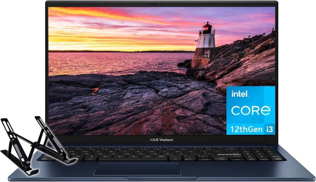 ASUS Vivobook 15 Laptop Business Student, Intel 6-Core i3-1215U, 40GB RAM, 2TB SSD, 15.6″ FHD Display, Intel UHD Graphics, Wi-Fi, Bluetooth, Windows 11 Home in S Mode, with Laptop Stand