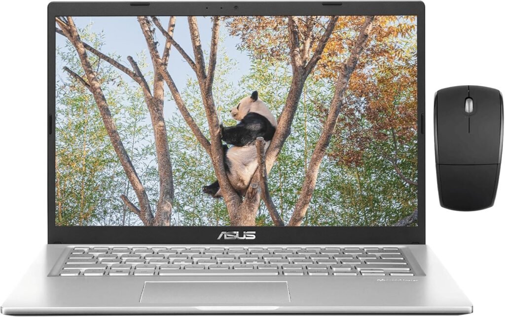 ASUS Vivobook Laptop for Business and Student – 14″ HD Display, Intel Core i3-1115G4, 16GB RAM, 1TB SSD, 10H Long Battery Life, HD Webcam, Wi-Fi, Windows 11 Home, with Wireless Folding Mouse