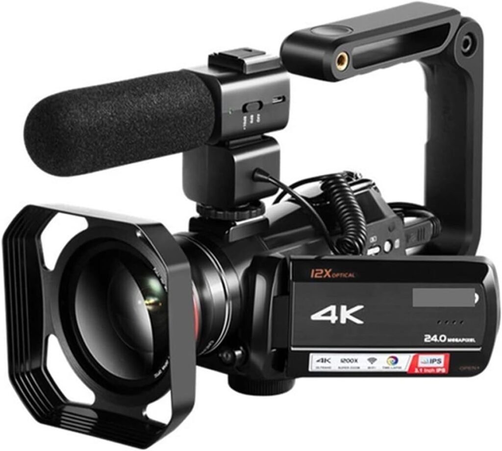AUBEST Video Camera Camcorder Video Camera Camcorder 4K Professional 12X Optical Zoom For Blogger Live Streaming Filming(Bundle B) AUBEST Video Camera Camcorder Video Camera Camcorder 4K Professional 12X Optical Zoom For Blogger Live Streaming Filming(Bundle B)