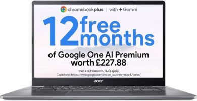 Acer Chromebook Plus 515 CB515-2H Laptop – Intel Core i3-1215U, 8GB, 128GB SSD, Integrated Graphics, 15.6″ Full HD, Google Chrome OS, Iron