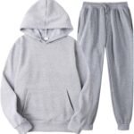 Achinel Mens Hoodies And Sweatpant Set Hooded Tracksuit Long Sleeve 2 Piece Hoodie Men Jogger Sets Athletic Sweatsuit Solid Color Sports