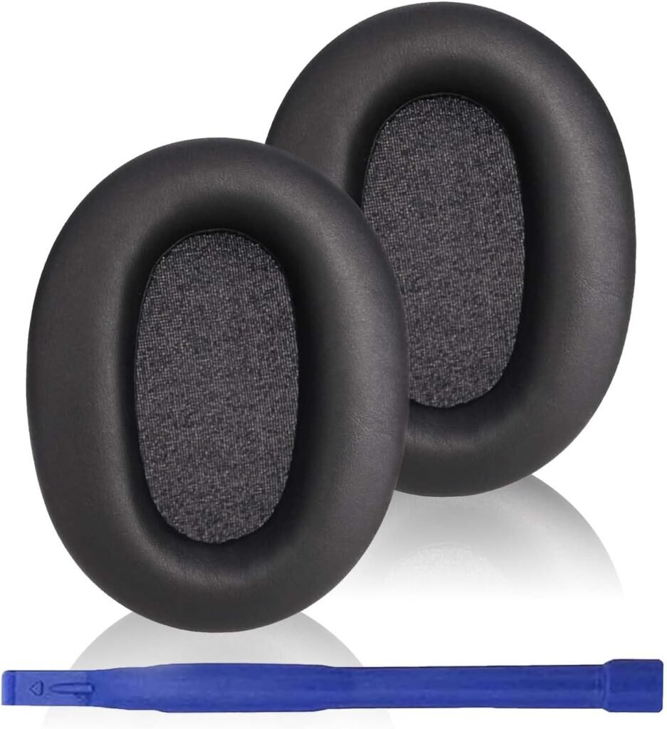 Adhiper WH-CH710N Ear Pads Compatible with Sony WH-CH700N,WH-CH710N,WH-CH720N Headphones, Replacement Ear Pads with Soft Protein Leather and Memory Foam (Black)