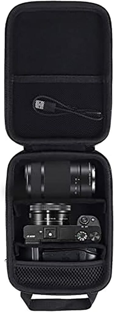 Aenllosi Hard Carrying Case for Sony Alpha 6000 6300 6400 6500 6700 Digital Camera, Black (Only Case)