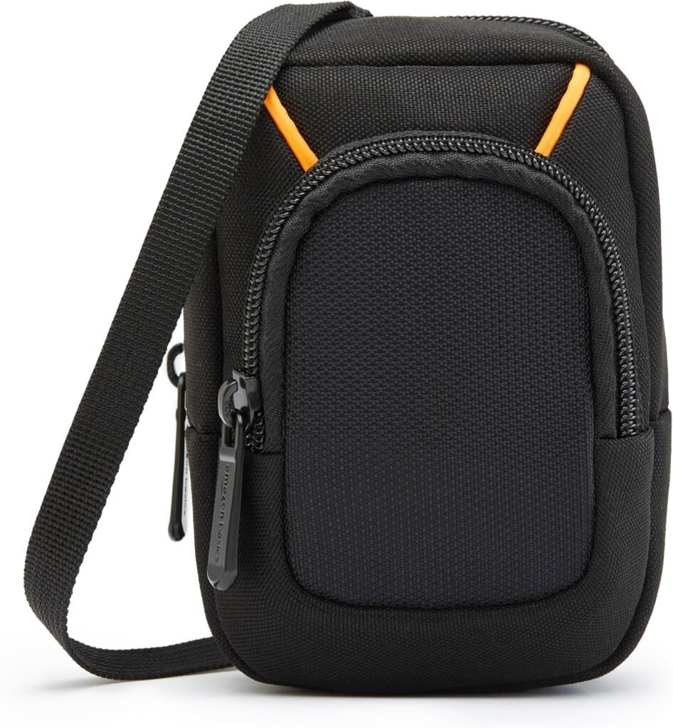 Amazon Basics – Large Compact Digital Camera Case with Internal Padding for 5.2 x 3.2 x 1.0 inch Cameras, Solid, Black Amazon Basics – Large Compact Digital Camera Case with Internal Padding for 5.2 x 3.2 x 1.0 inch Cameras, Solid, Black
