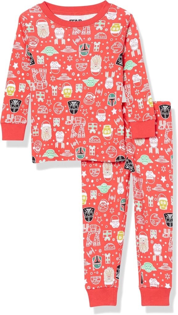 Amazon Essentials Disney | Marvel | Star Wars Boys’ Snug-Fit Cotton Pyjama Sleepwear Sets, Multipacks