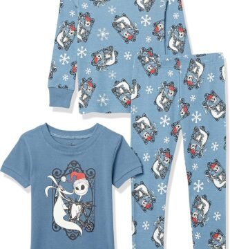 Amazon Essentials Disney | Marvel | Star Wars Unisex Kids’ Snug-Fit Cotton Pyjama Sleepwear Sets, Multipacks