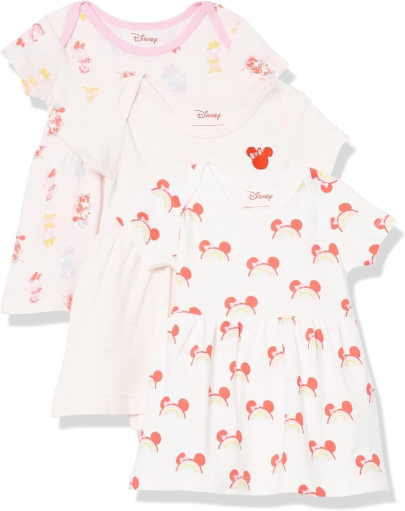 Amazon Essentials Disney | Star Wars | Princess Baby Girls’ Dresses, Pack of 3