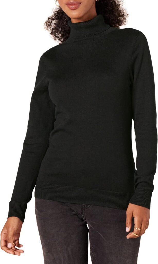 Amazon Essentials Women’s Classic-Fit Lightweight Long-Sleeve Turtleneck Jumper (Available in Plus Size)