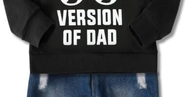 Amissz Baby Boy Clothes Toddler Boys Outfit 1-6T Infant Letter Printed Sweatshirt Fashion Long Sleeve Hoodie Tops Ripped Jeans Set 2PC Amissz Baby Boy Clothes Toddler Boys Outfit 1-6T Infant Letter Printed Sweatshirt Fashion Long Sleeve Hoodie Tops Ripped Jeans Set 2PC