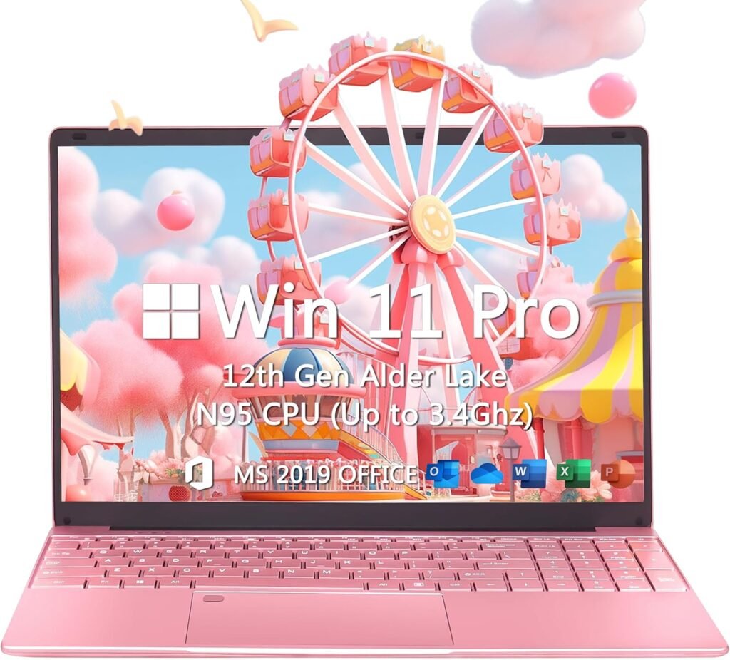 Amita 15.6″ Laptop,12th Gen N95(Up to 3.4Ghz),DDR4 16G RAM, 512GB NVME SSD, Windows 11&Office 2019,Fingerprint Lock,Portable Notebook PC with Backlit KB,Pink(16+512GB) Amita 15.6″ Laptop,12th Gen N95(Up to 3.4Ghz),DDR4 16G RAM, 512GB NVME SSD, Windows 11&Office 2019,Fingerprint Lock,Portable Notebook PC with Backlit KB,Pink(16+512GB)