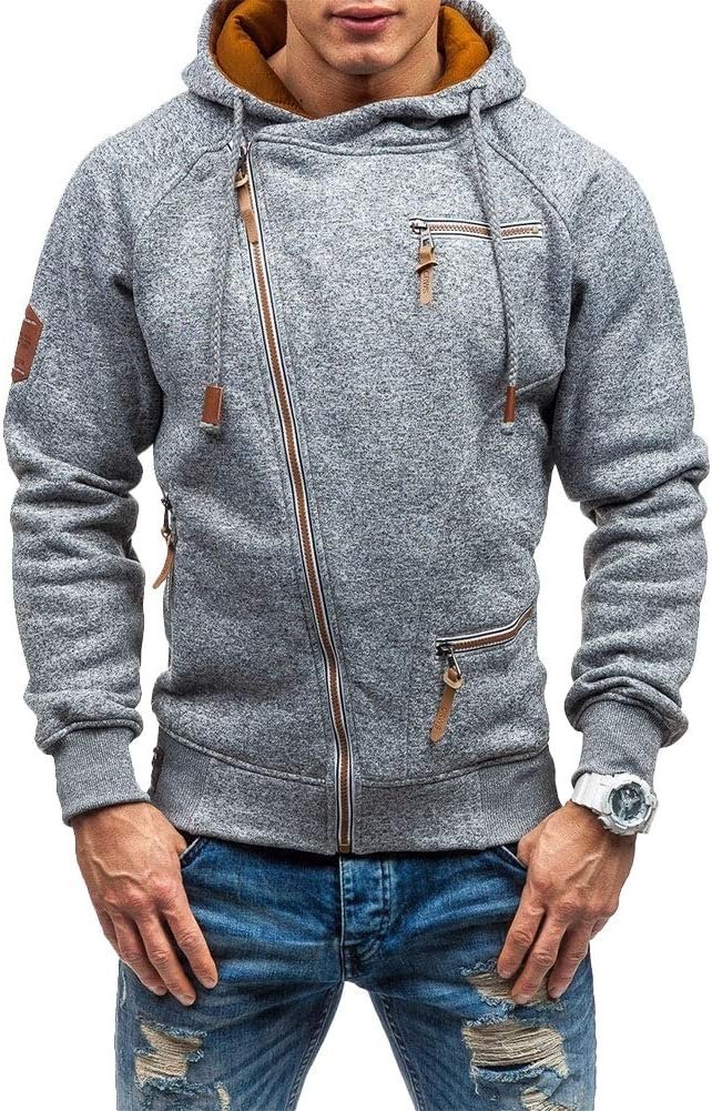 Angbater Mens Casual Long Sleeve Hoodies Full Zip Velvet Sweatshirt M-3XL Angbater Mens Casual Long Sleeve Hoodies Full Zip Velvet Sweatshirt M-3XL