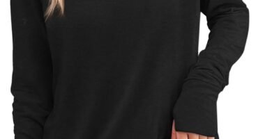 Aokosor Womens Tunic Tops for Leggings Ladies Loose Fit Jumpers Long Sleeve Sweatshirts Thumbholes Curved Hem Aokosor Womens Tunic Tops for Leggings Ladies Loose Fit Jumpers Long Sleeve Sweatshirts Thumbholes Curved Hem