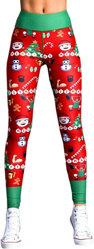 Aventy Women’s Xmas Christmas Costume Leggings Fitness Running Pilates Striped Tights Yoga Skinny Pants Multi Colour Aventy Women’s Xmas Christmas Costume Leggings Fitness Running Pilates Striped Tights Yoga Skinny Pants Multi Colour