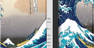 Ayotu Slim Case for 6″ All-New Kindle (11th Generation 2024/2022 Release), Colorful PU Leather Smart Cover with Auto Wake/Sleep, ONLY Fit 6 inch Basic Kindle 2024/2022 Release,Surfing in Kanagawa