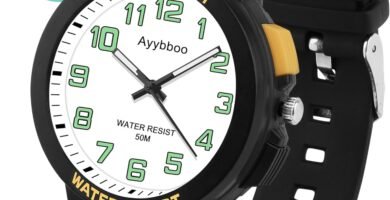 Ayybboo Kids Watch,50M Waterproof,Easy to Read Children’s Watch with Light,Children Analogue Quartz Watch for Boys,Girls and Teenagers,for Ages 6-15 (Black and white)