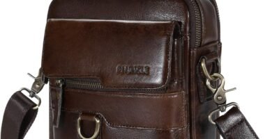 BAIGIO Men’s Shoulder Bag Genuine Leather Cross Body Bag Vintage Mens Crossbody Messenger Bag Casual Satchel Handbag with Top Handle for iPad Work Travel Business BAIGIO Men’s Shoulder Bag Genuine Leather Cross Body Bag Vintage Mens Crossbody Messenger Bag Casual Satchel Handbag with Top Handle for iPad Work Travel Business