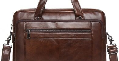 BAIGIO Real Leather Briefcase for Men with 15.6 inch Laptop Compartment, Large Over Shoulder Bag Mens Vintage Work Handbag Functional Cross Body Messenger for Business Office Travel, Coffee Brown BAIGIO Real Leather Briefcase for Men with 15.6 inch Laptop Compartment, Large Over Shoulder Bag Mens Vintage Work Handbag Functional Cross Body Messenger for Business Office Travel, Coffee Brown