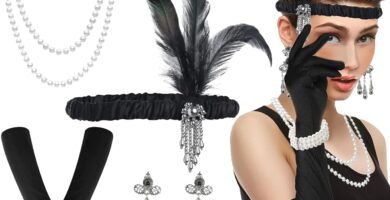 BDSHUNBF 1920 Accessories, 1920s Flapper Great Gatsby Accessories Set, Roaring 20’s Theme, 20’s Theme Vintage Fashion, Women Ladies Charleston Fancy Dress Up BDSHUNBF 1920 Accessories, 1920s Flapper Great Gatsby Accessories Set, Roaring 20’s Theme, 20’s Theme Vintage Fashion, Women Ladies Charleston Fancy Dress Up