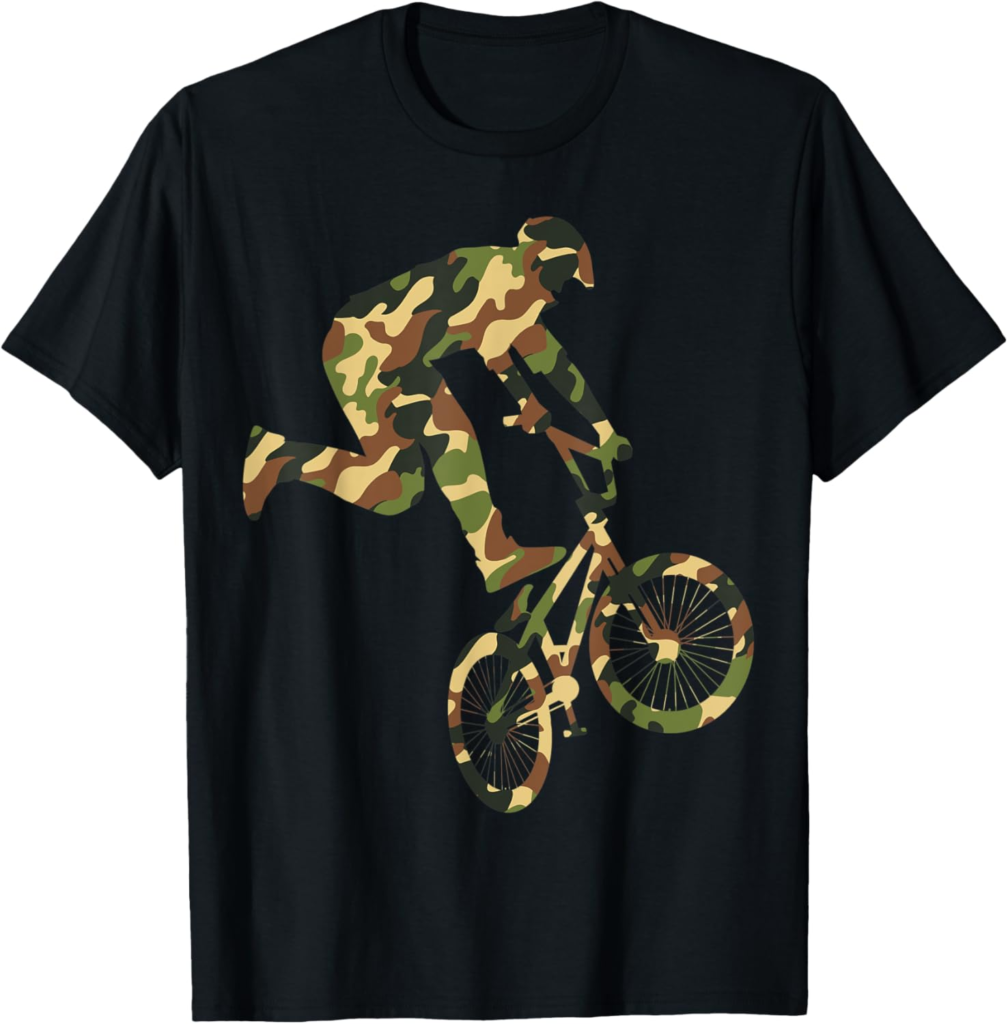 BMX Rider Bike Bicycle Stunt Boys Kids T-Shirt