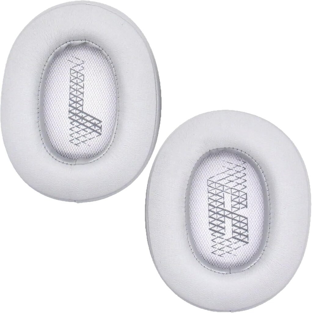 BRIOTA Replacement Ear Pads, 2 Pcs Earpads Cushions for J-B-L E65, E65BTNC, DUET NC, LIVE650, 660 BTNC Headphone, Added Thickness Earpads with Softer Leather and Memory Foam, White BRIOTA Replacement Ear Pads, 2 Pcs Earpads Cushions for J-B-L E65, E65BTNC, DUET NC, LIVE650, 660 BTNC Headphone, Added Thickness Earpads with Softer Leather and Memory Foam, White