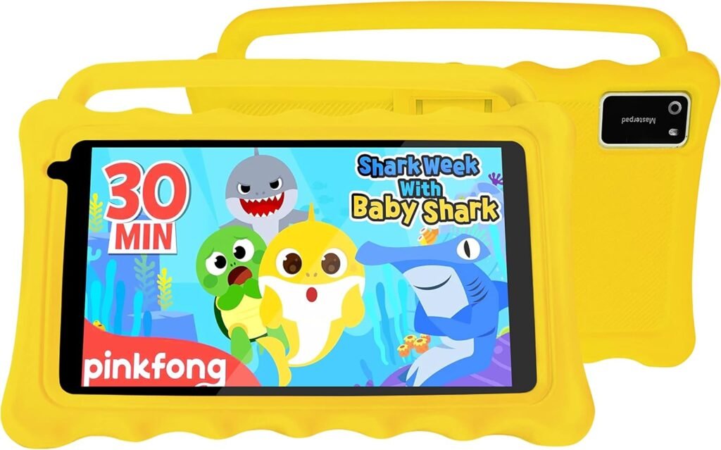BYYBUO HD K7 Kids Tablet, 7″, ages 3–12, 2GB RAM 32GB ROM Android 12.0 Toddler Tablets with Bluetooth, WiFi, GMS, Parental Control, Dual Camera, Kid-Proof Case -Yellow BYYBUO HD K7 Kids Tablet, 7″, ages 3–12, 2GB RAM 32GB ROM Android 12.0 Toddler Tablets with Bluetooth, WiFi, GMS, Parental Control, Dual Camera, Kid-Proof Case -Yellow