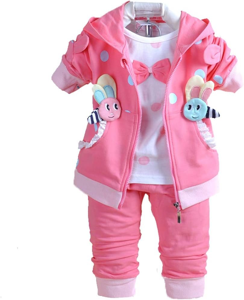Baby Girls 3 Piece Sets T Shirt Vest and Pants