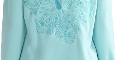 Beauace Hibiscus Embroidery Oversized Hoodie for Teen Girls Y2k Fashion Graphic Hooded Sweatshirt